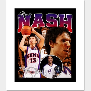 Steve Nash Basketball Legend Signature Vintage Retro 80s 90s Bootleg Rap Style Posters and Art